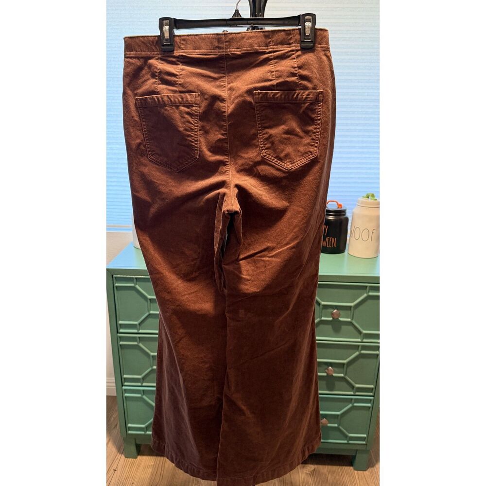 Pilcro Anthropologie Pull-On Mide Rise Retro Flare Velvet Corduroy Pants 12
